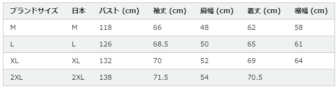 サイズ表